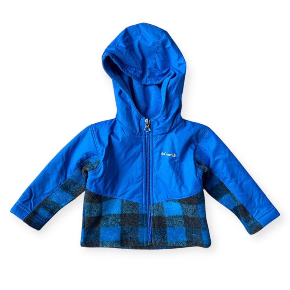 Columbia Baby Navy Blue Fleece Lined Hooded Jacket 6 -12 Months